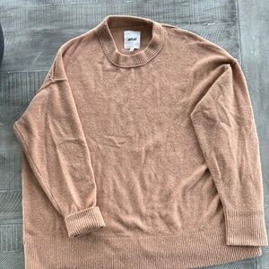 Aerie women’s Camel Crewneck oversized Sweater. Feels like cashmere